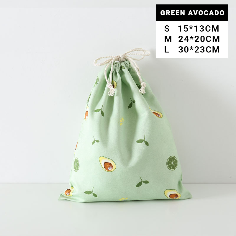 Cute Linen Drawstring Pouch Canvas Bag Goodies Bag Shopee Malaysia