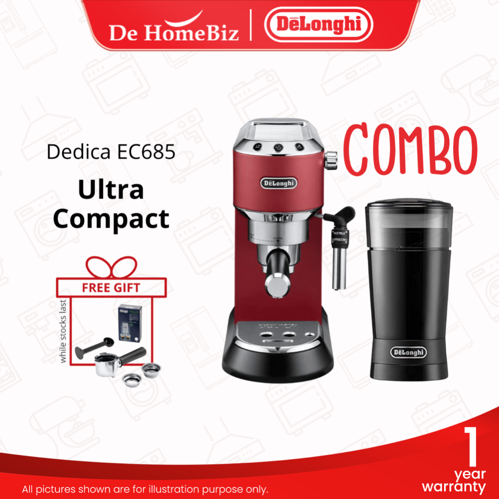 Delonghi Grinder KG200] Delonghi EC685 Dedica Pump Espresso