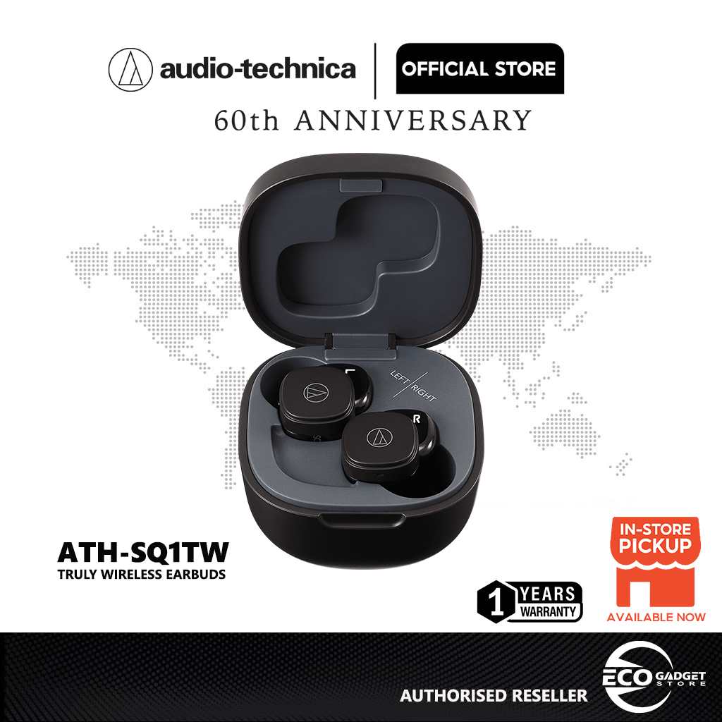 Audio-Technica Truly Wireless Earbuds ATH-SQ1TW | Shopee Malaysia