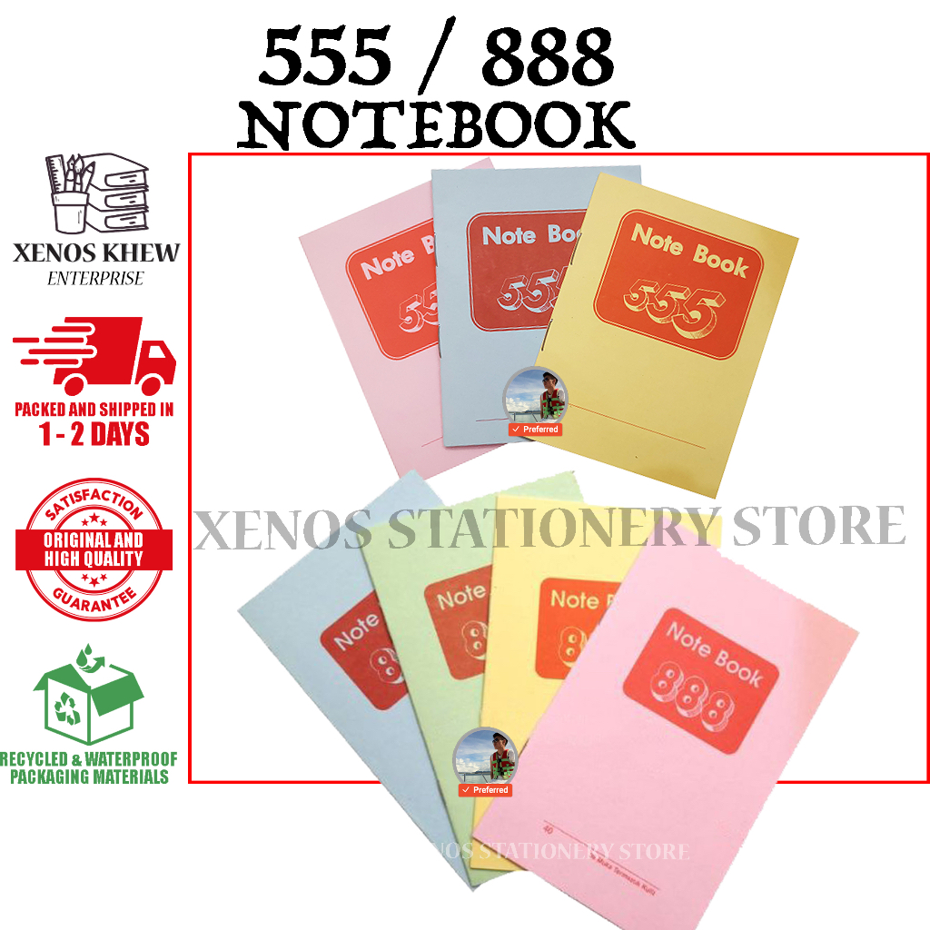 NOTEBOOK 555 / NOTEBOOK 888 BUKU KECIL NOTEBOOK (READY STOCK) Shopee