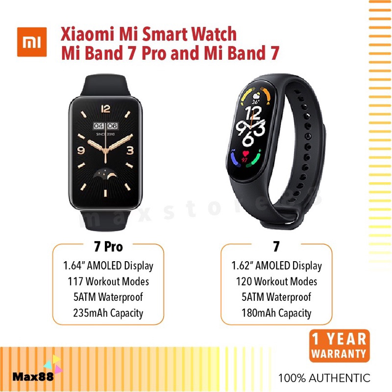Xiaomi Mi Band 7/7 Pro NFC AMOLED 120+ Sports Modes SpO2 Blood