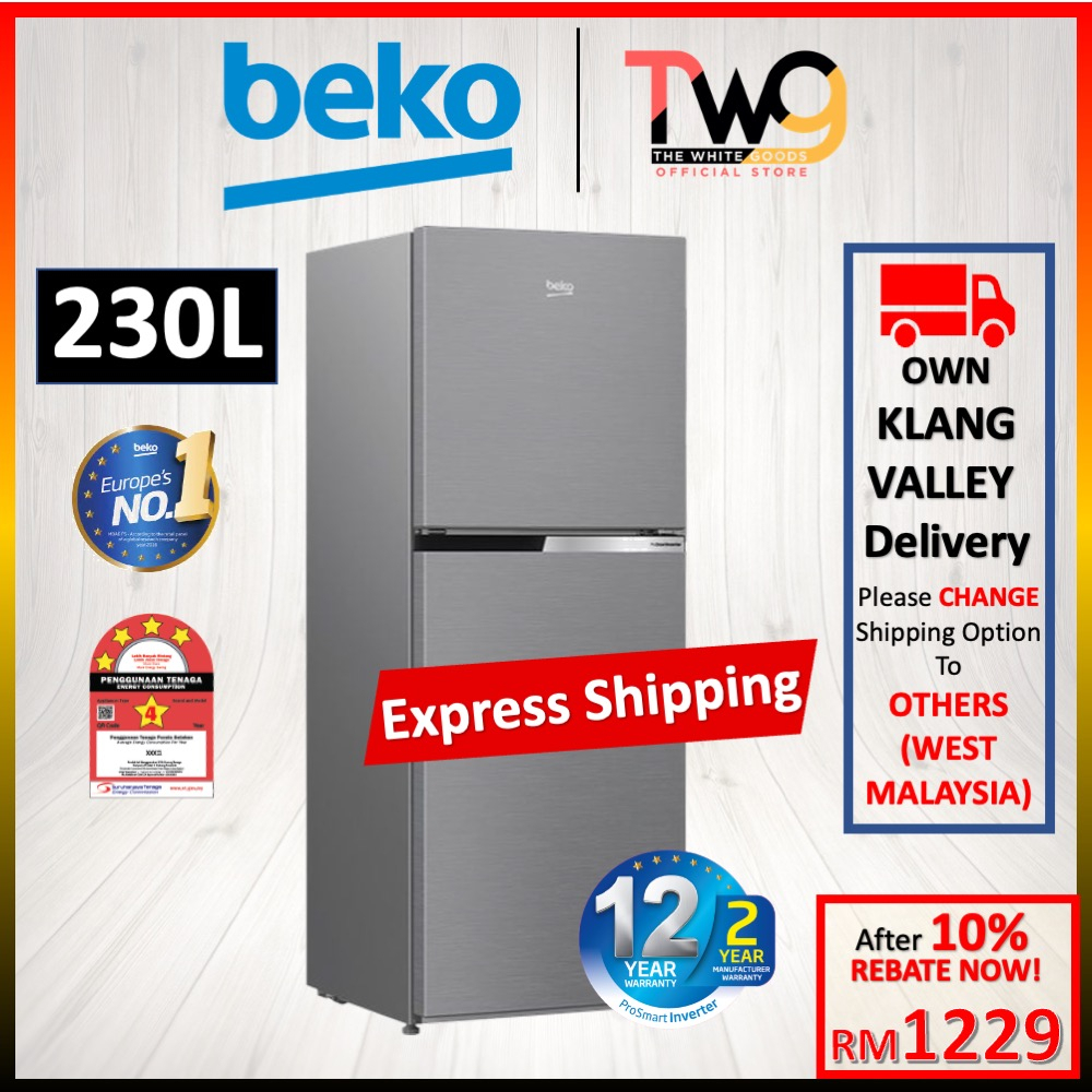 [FREE DELIVERY] Beko Digital Inverter Refrigerator 230L FRIDGE