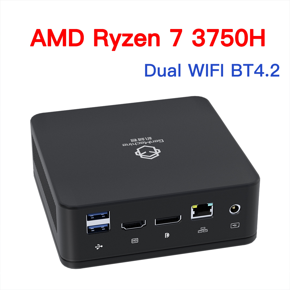 SZBOX AMD Ryzen 7 3750H Mini PC Windows 11 Dual WIFI BT4.2 Portable