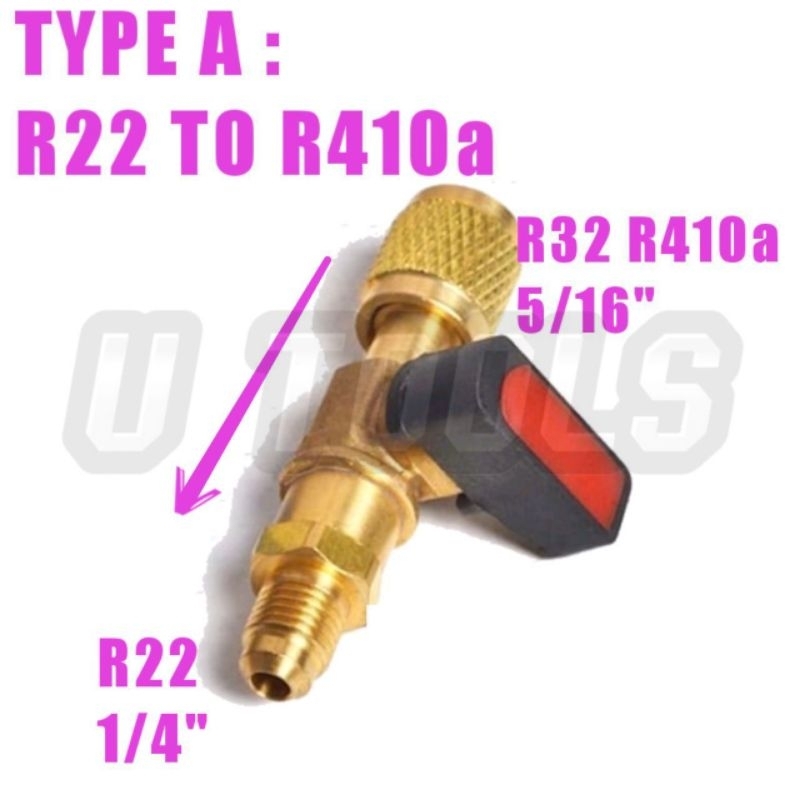 Adapter Ball Valve Adapter Gas R32 R22 R410a Aircond Air Conditioner ...