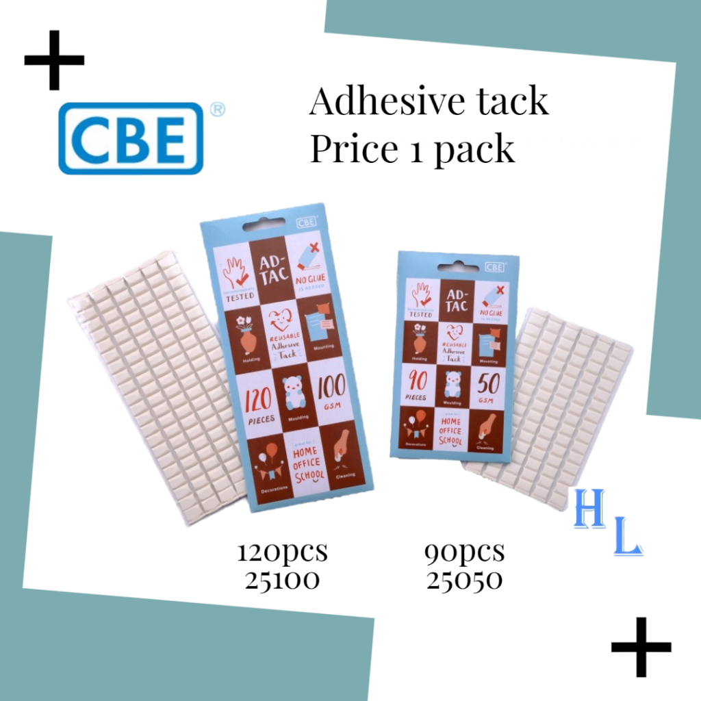 CBE Adhesive Tack White 90pcs | 120pcs | Shopee Malaysia