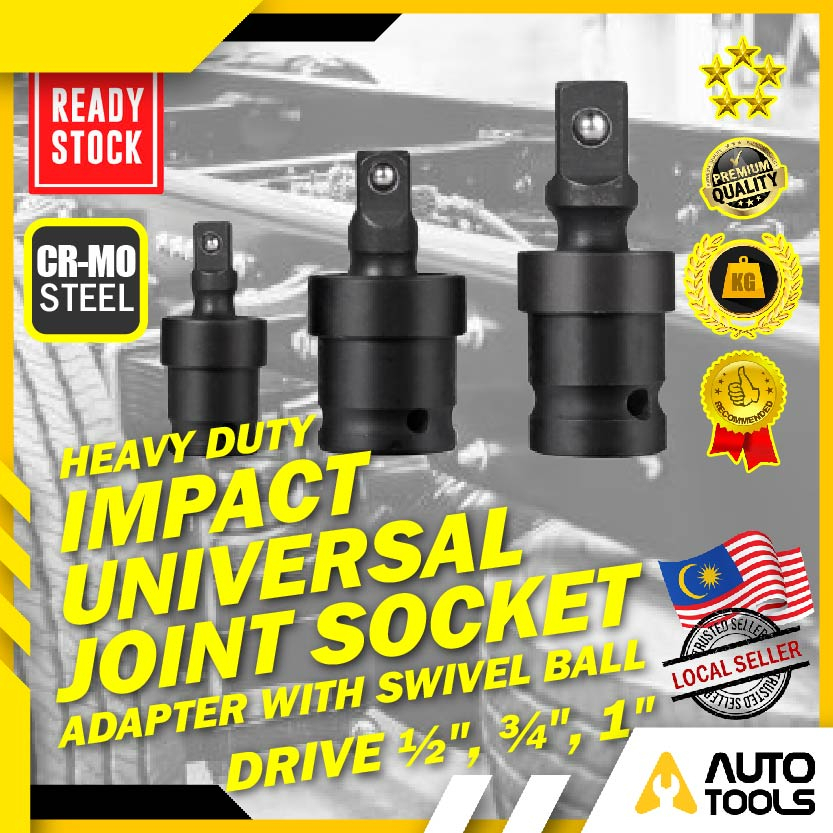 Impact Universal Joint Socket / Adapter With Swivel Ball (1/2