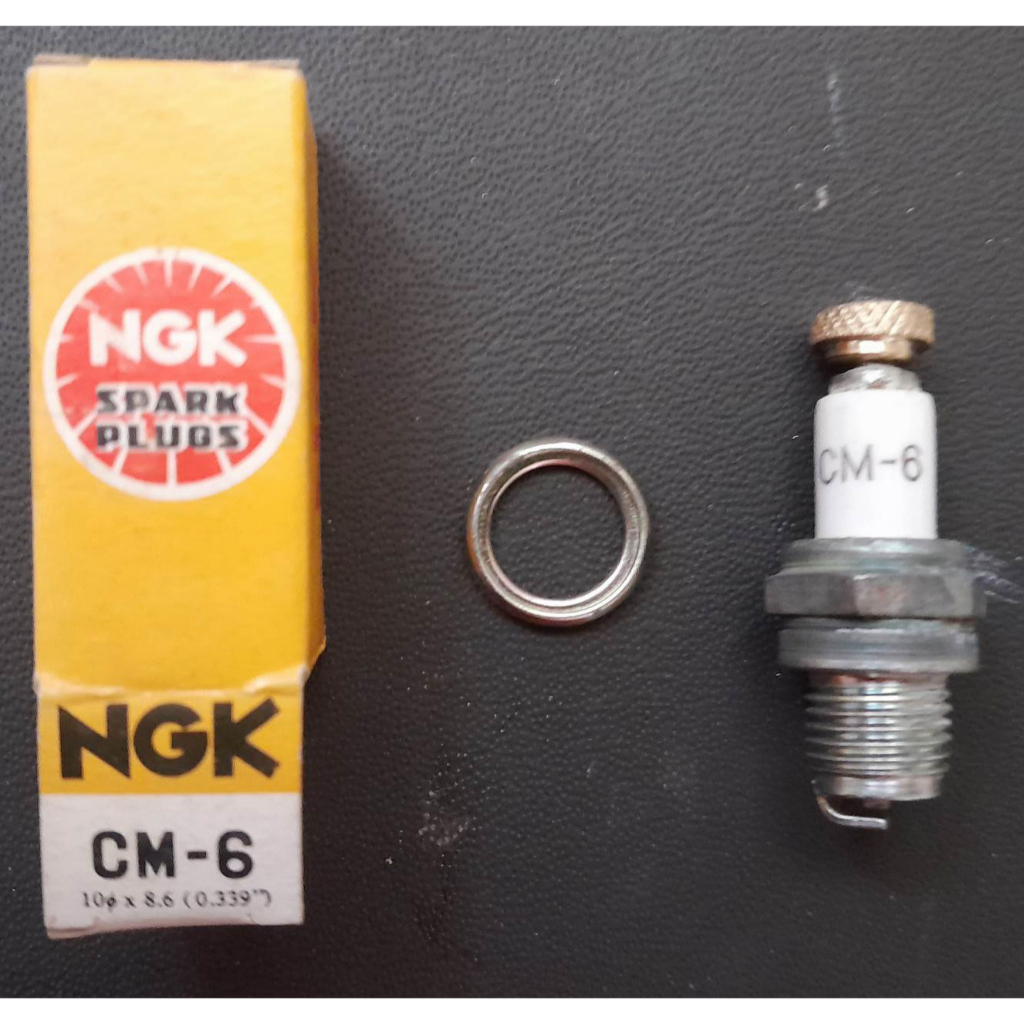 NGK CM6 spark plug *** machined to M3 knurled Brass Screw terminal head