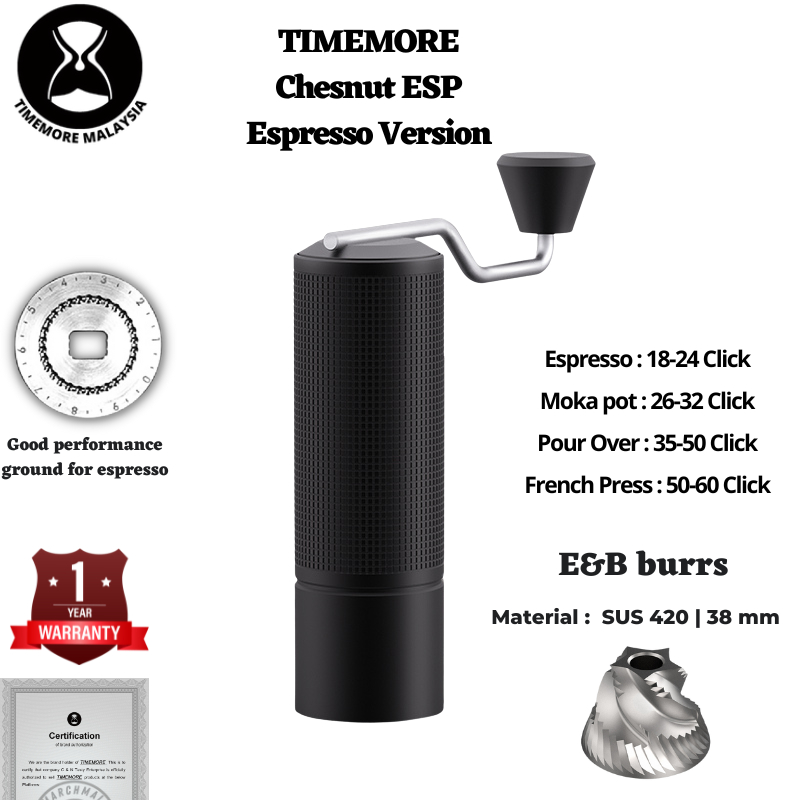 Timemore Chestnut ESP(Espresso Version) 30g Manual Coffee Grinder