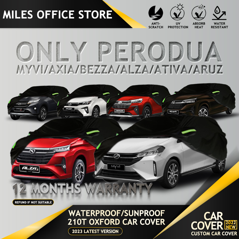 Perodua Car Cover Outdoor Protection 210T Sun Shade Waterproof Sunshade