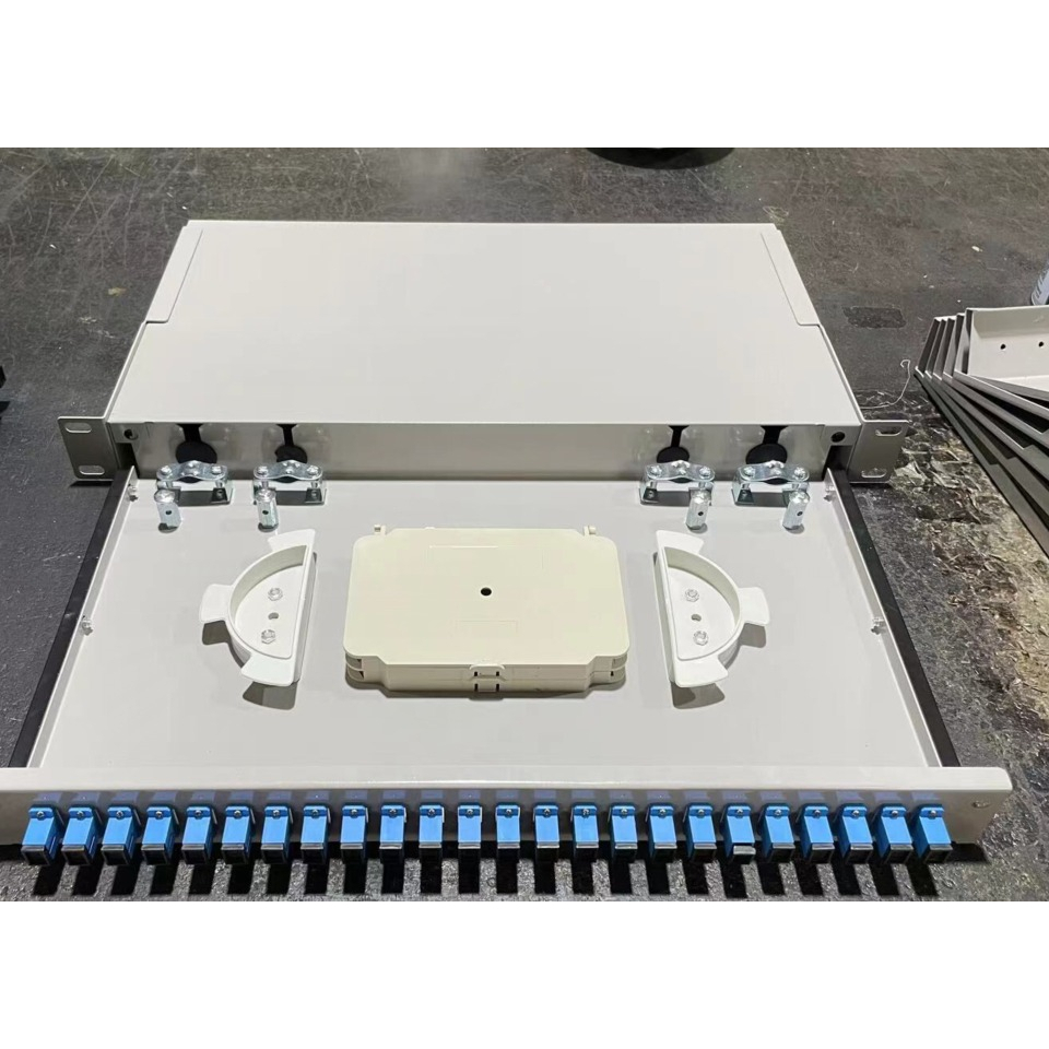 FTTH ODF sliding 12 Core Drawer Type Rack ( 19 in) Mounted ( low cost ...