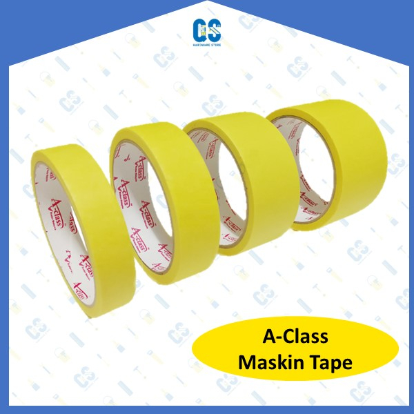 A- Class Masking Tape 15Yard/ Tape Kertas/ Tape Putih/Kertas Cat /Paint ...