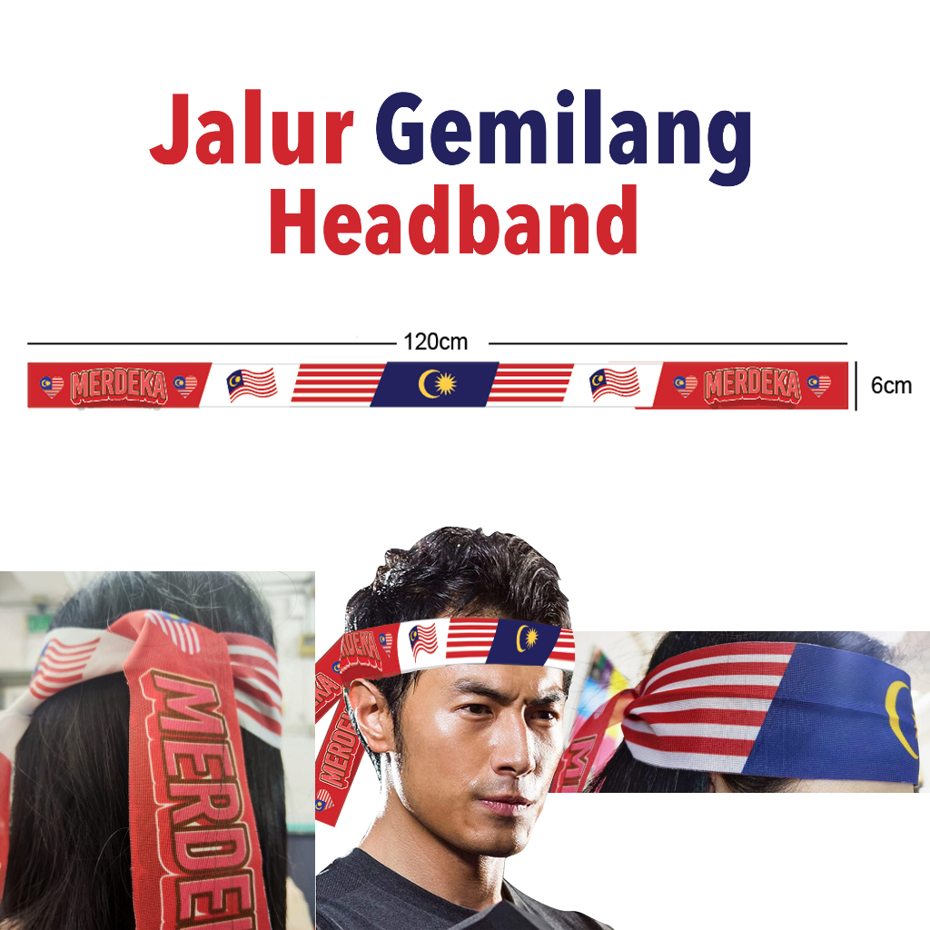 Jalur Gemilang / Merdeka Headband Malaysia Bendera Dewasa & Kanak-kanak ...