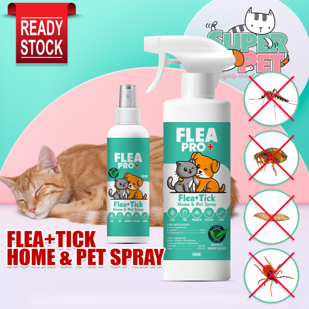 Pet Anti Flea Spray 100/500ML Flea & Tick Control Spray Cat & Dog Anti ...