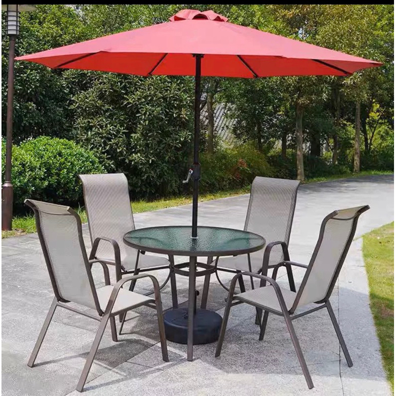 Garden Furniture Outdoor Chairs Indoor Balcony Luxury Mesh Fabric Metal