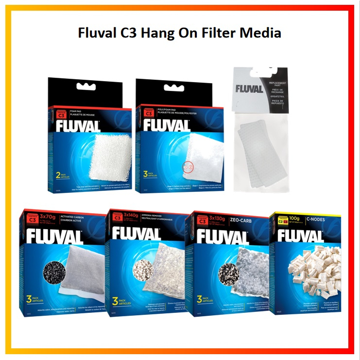 FLUVAL C3 Filter Media ( Polyfoam Pad / ZeoCarb / Carbon / Foam Pad