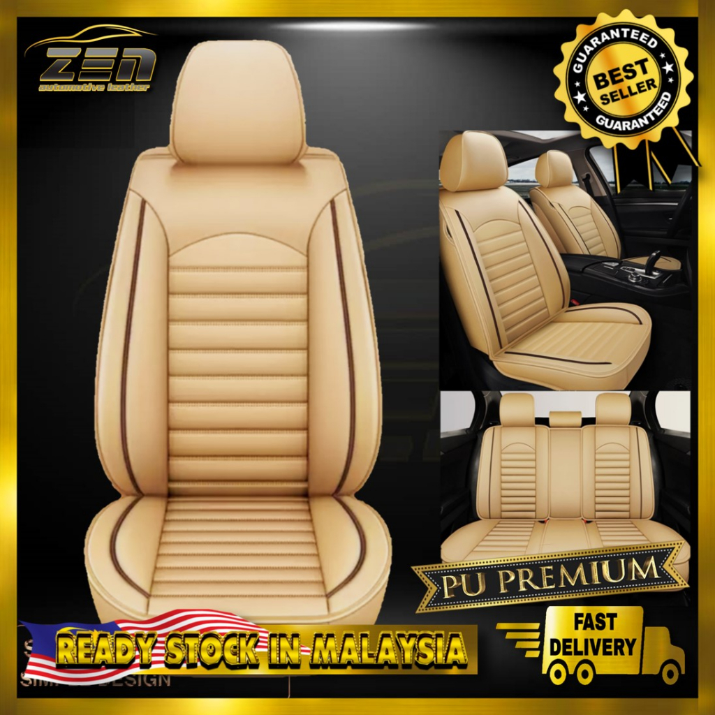ZEN 5D Universal Car Leather Seat Cover 5Seater Front & Rear Cover