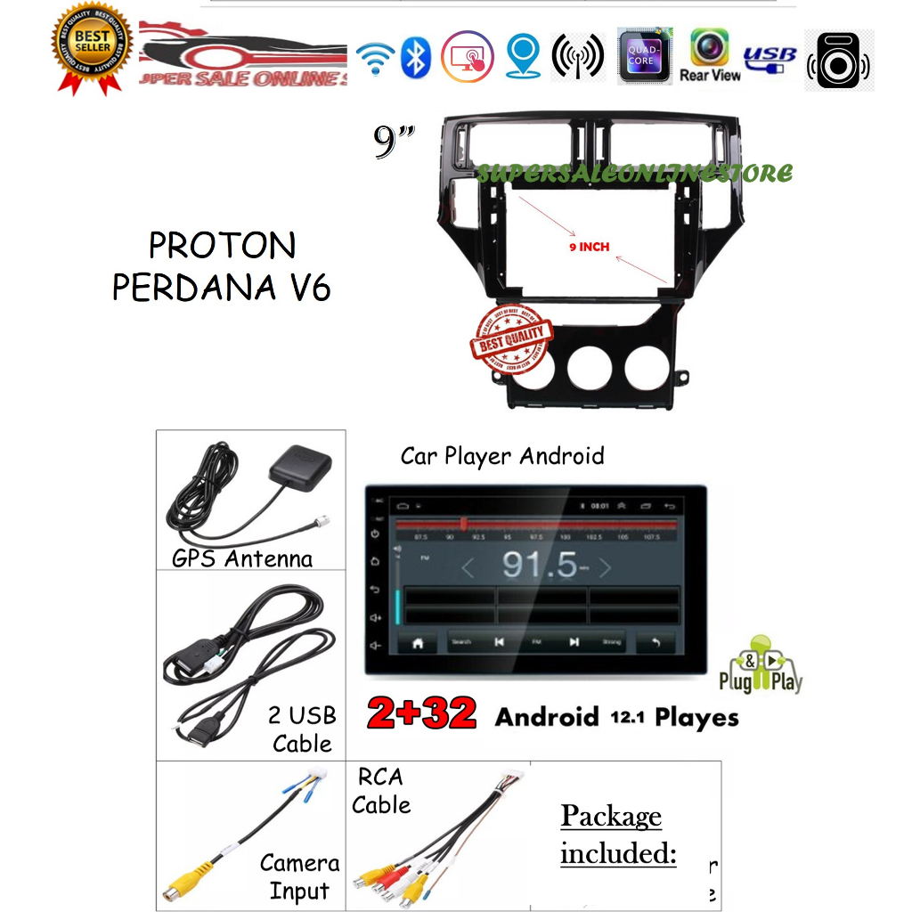 PROTON PREVE 2012 - 2019 (LOW SPEC / HIGH SPEC) ANDROID PLAYER 9” INCH ...