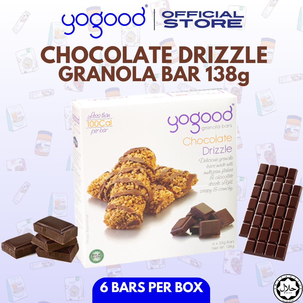 Yogood Granola Bars Chocolate Drizzle (138g) Shopee Malaysia