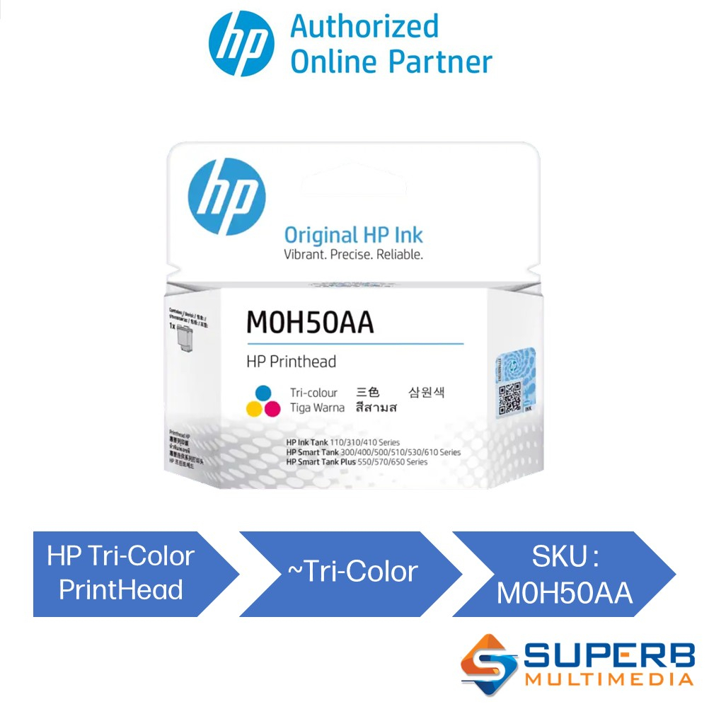 Hp M H Aa Tri Color Replacement Gt Printhead Shopee Malaysia