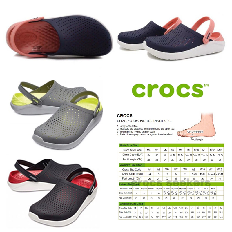 Malaysian Stock 】 Crocs Literide ClogSpot 100 Original Crocodile