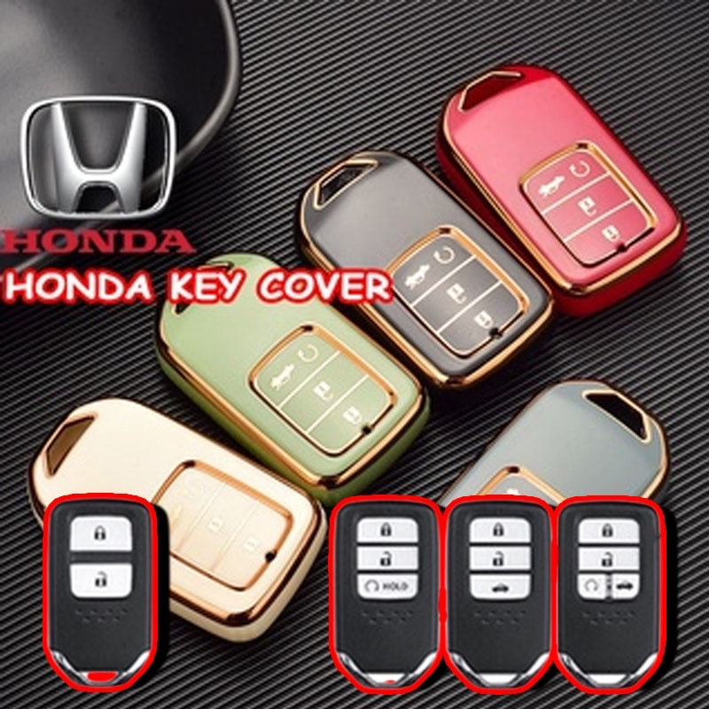 Honda City, Civic, Jazz, Brio, Amaze 2 Button Smart Key Cover Case With Keychain main image 0