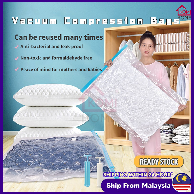 Vacuum Bag Travel Storage Bag Resealable Vacuum Compression Bag ...