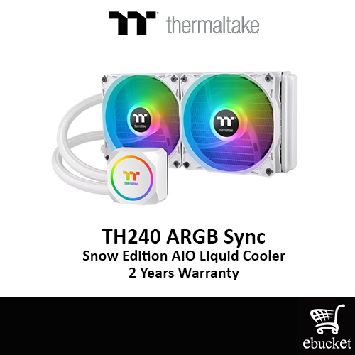 Thermaltake TH240 mm ARGB Sync AIO Cooler Snow White INTEL LGA1700 ...