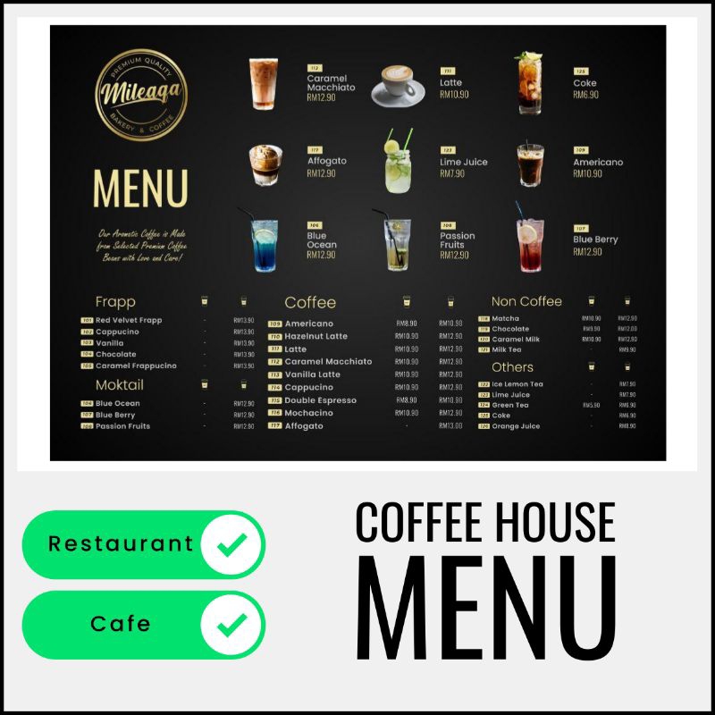 Design Menu Catalog untuk restoran kafeteria cafe gerai stall anda ...