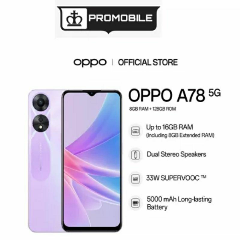 OPPO A78 5G (NEW)Purple Colour | Shopee Malaysia