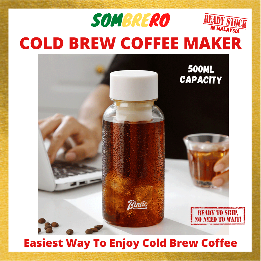 Cold Brew Coffee Maker Bottle Design 500ml Leak Proof Ice Coffee