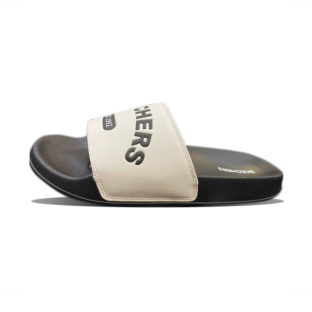 Skechers discount white slides