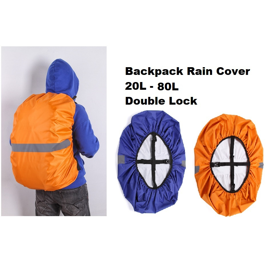 Backpack Rain Cover 20L80L Double Strap Reflective Double Waterproof