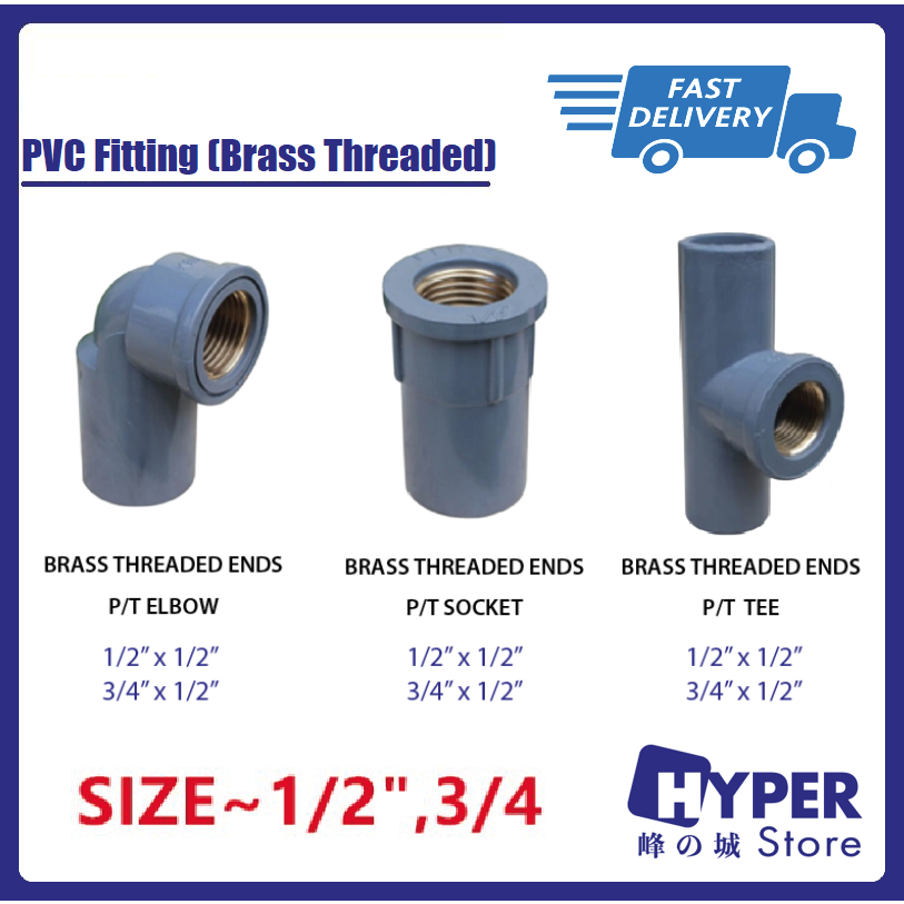 PVC Fitting KITA 1/2" 3/4" 15mm 20mm P/T Elbow Tee Socket with