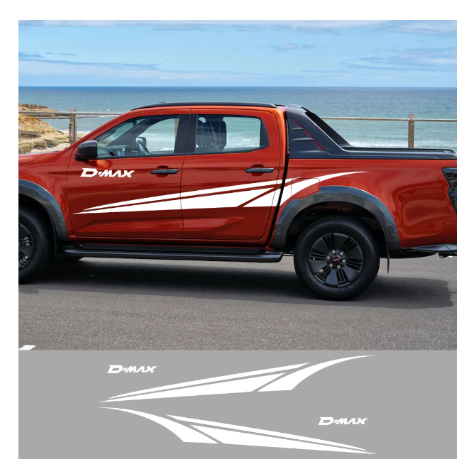 For Isuzu Dmax D Max Pickup Door Side Stickers Truck Body Graphics Logo