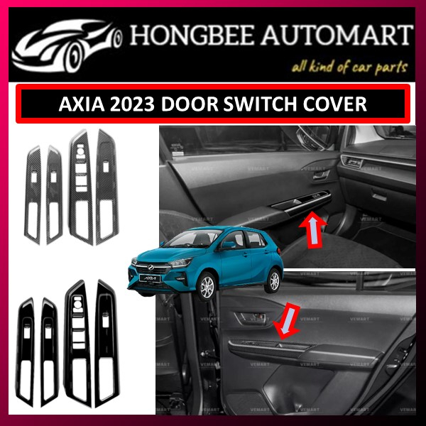 AXIA NEW 20232024 INTERIOR DOOR HANDLE SWITCH COVER CARBON FIBER