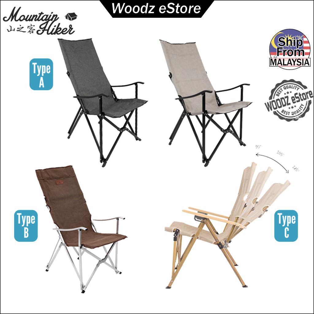 [Woodz] Mountainhiker Foldable Chair Alumimium Alloy Camping High Back ...