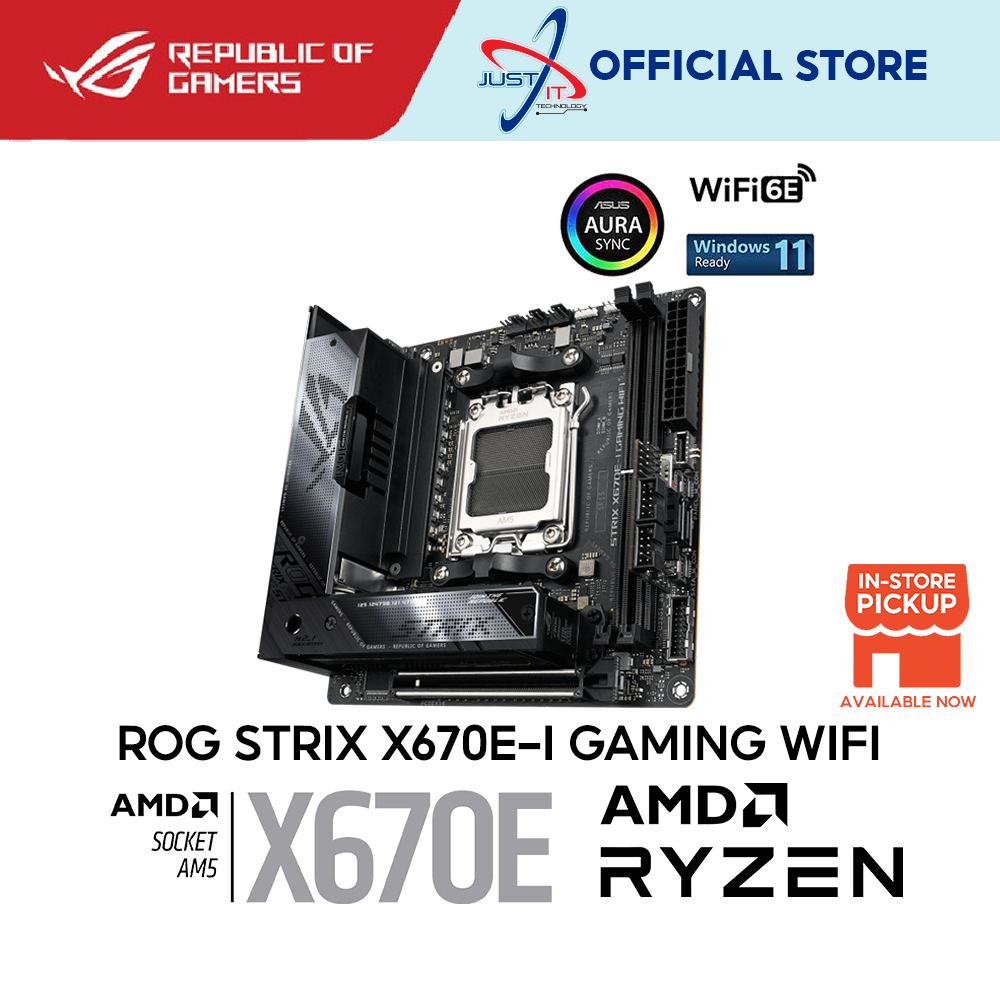 ASUS Rog Strix X670E-I Gaming Mainboard Ryzen 5 7600X/7600/7700X/7700 ...