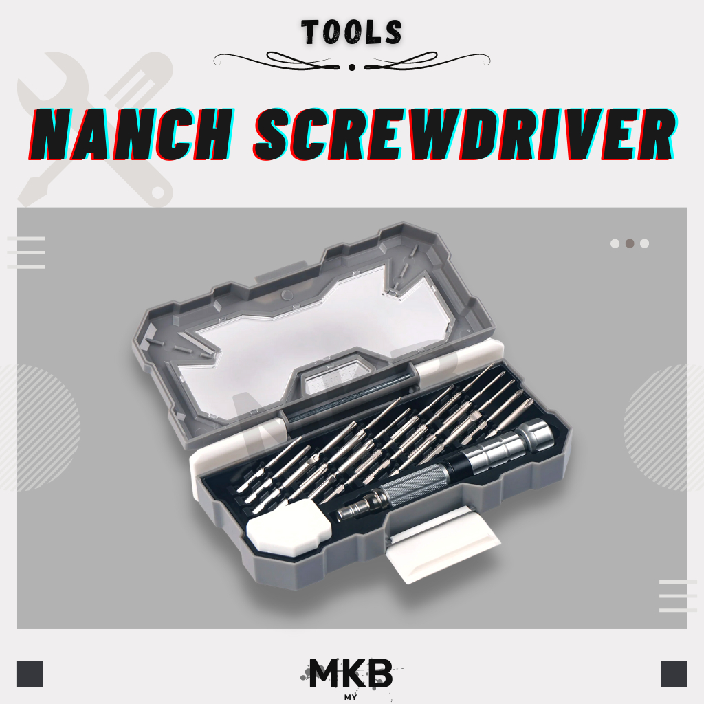 [READY STOCK] Nanch Screwdriver Set 23in1 Screw Storage Tray