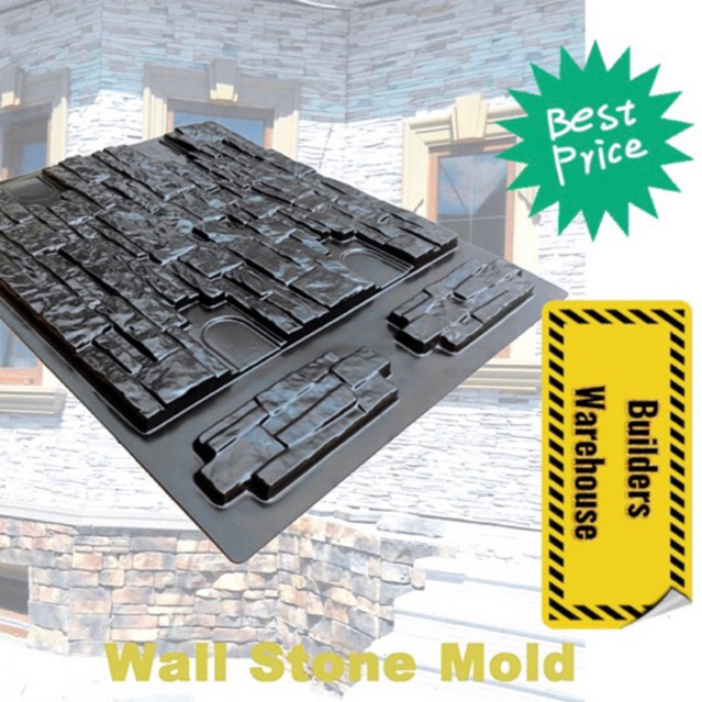 Wall Concrete Mold / Garden Plastic ABS Wall Stone Mold / Cement Brick ...