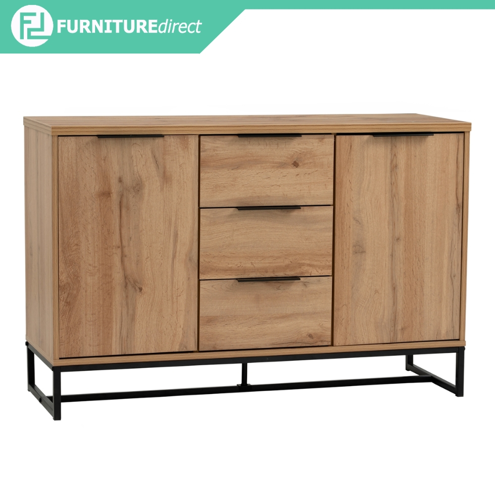 Furniture Direct Wanda 120cm Melamine Sideboard Living Cabinet Drawer 