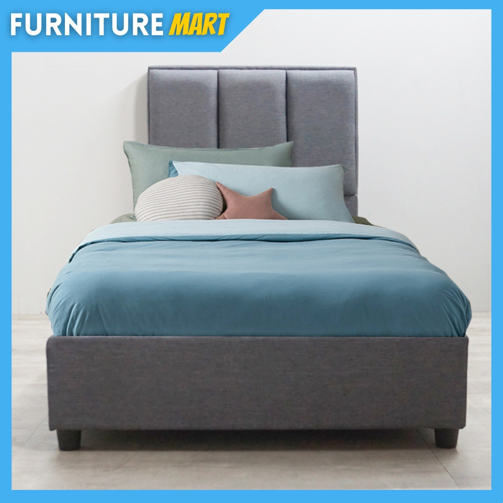 Furniture Mart Manado Single Size Fabric Divan Bed Katil Single Katil Bujang Katil Single 