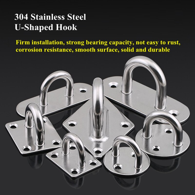 SS304 Ceiling Hook Fan Hook pad eye plate Kipas Siling Hammock Anchor