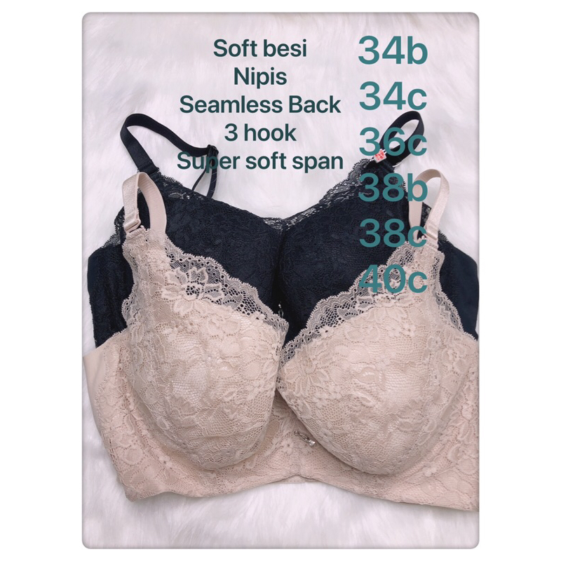34 36 38 B cup Underwire