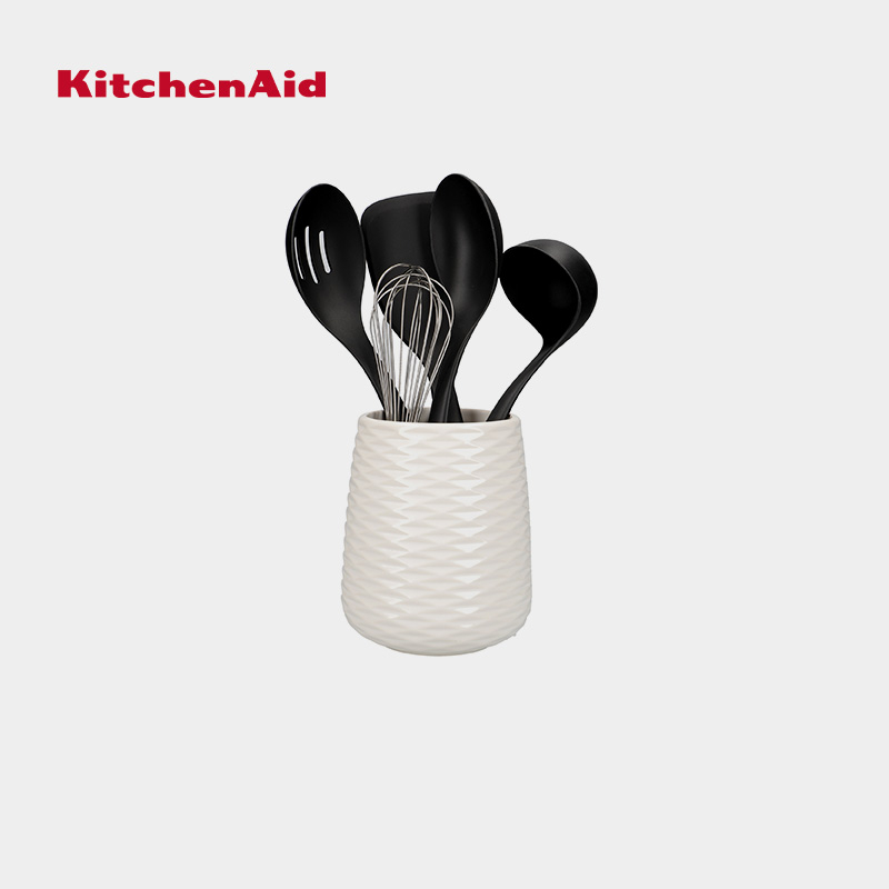 KitchenAid Nylon 6pc Utensil Set And Holder Onyx Black Shopee Malaysia