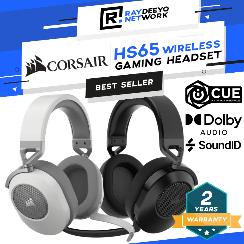 CORSAIR HS65 WIRELESS / HS65 SURROUND Wired Gaming Headset [Dolby ...