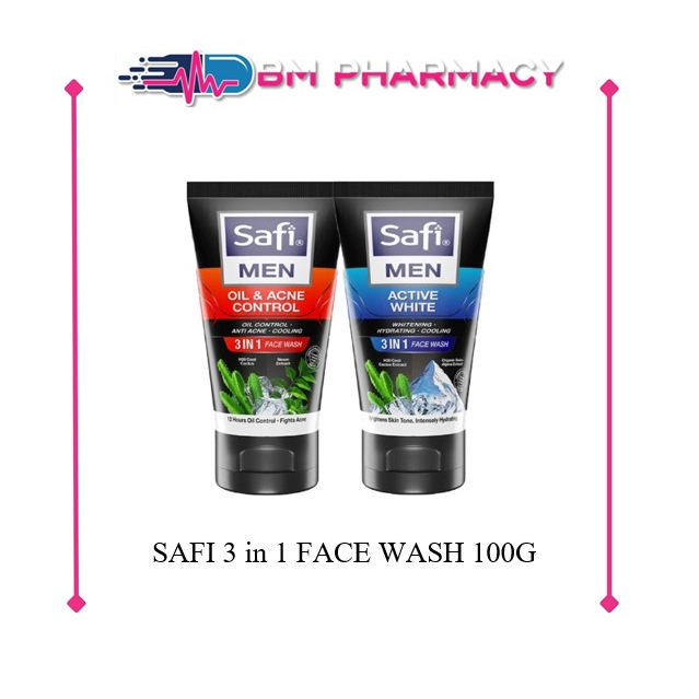 SAFI MEN 3 IN 1 FACE WASH 100G Shopee Malaysia