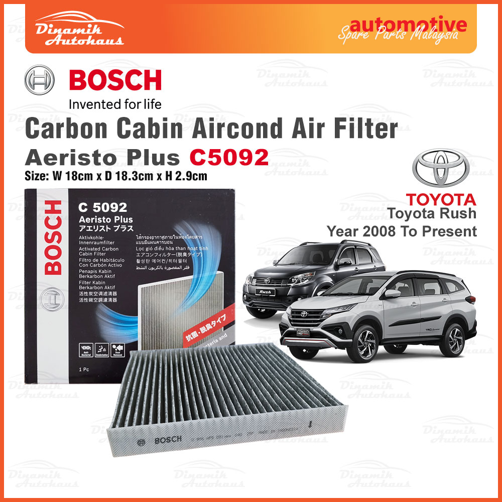 Toyota Rush Year 2008 To Present Carbon Cabin Aircond Air Filter