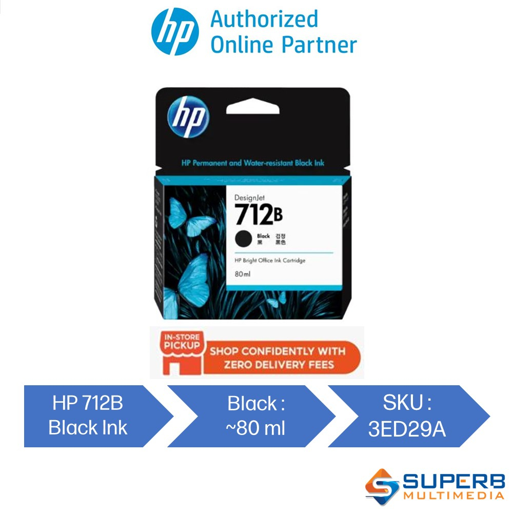 HP 712 Original DesignJet Ink Cartridge [3ED29A Black/3ED67A Cyan ...