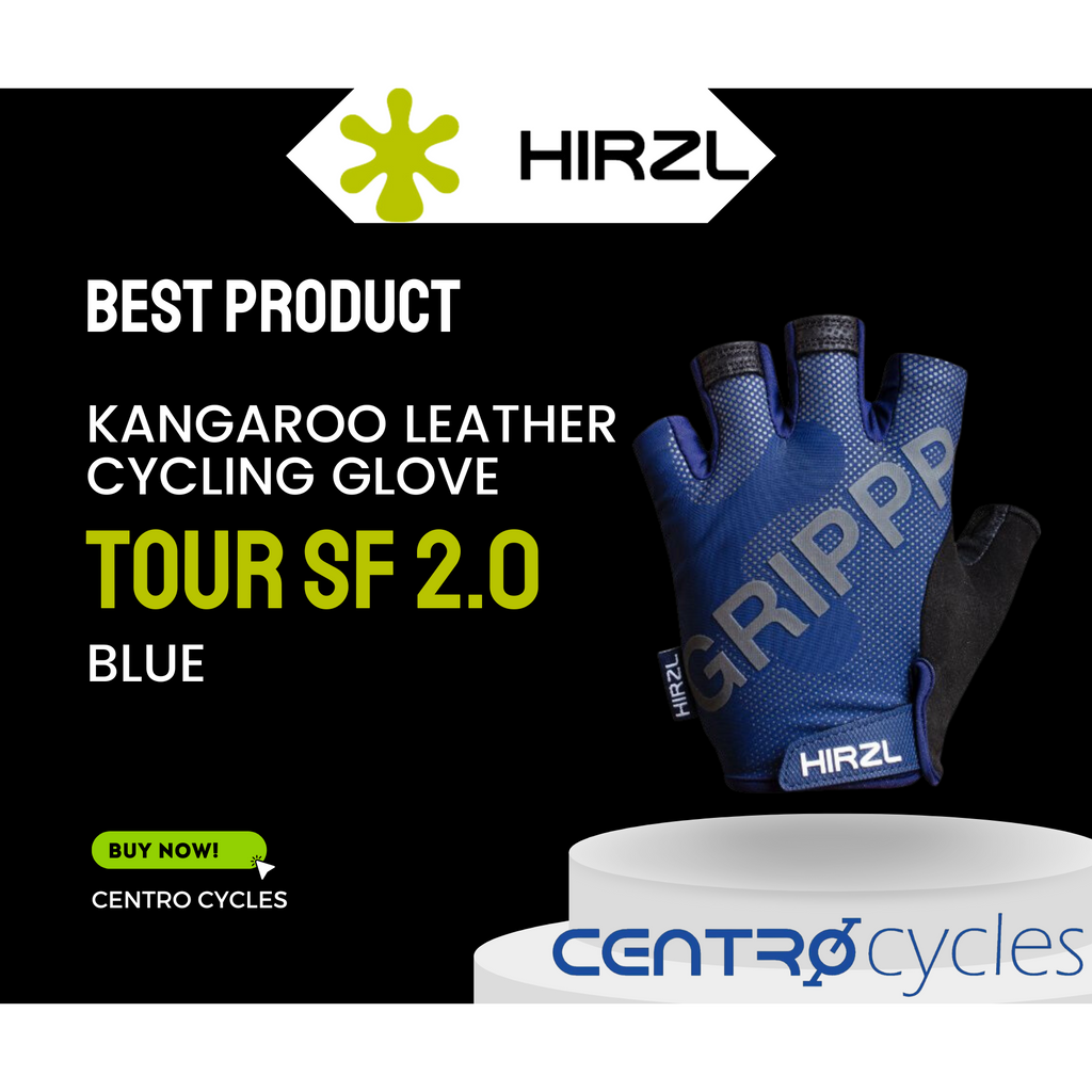 HIRZL Cycling Glove TOUR SF 2.0 Navy Kangaroo Leather Made In Italy Shopee Malaysia