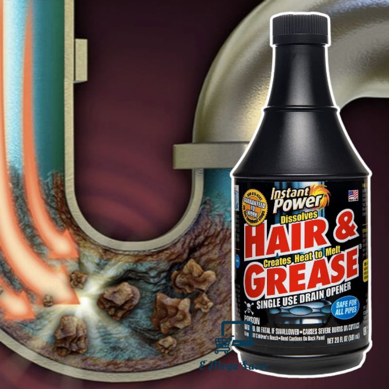 🇺🇲Instant Power Hair &amp; Grease Drain Opener | Shopee Malaysia